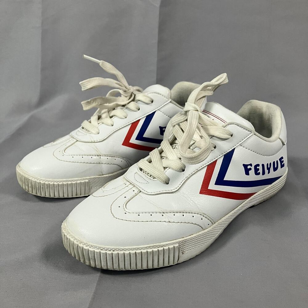 Feiyue‎ Shoes Womens Size 5 White Red Blue Martial Arts Lightweight Trainers 36